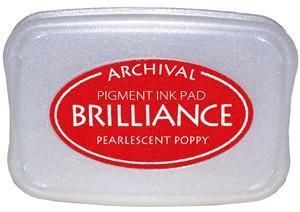 Brilliance Ink Pads: Brilliance -BR-63 Pearlescent Poppy