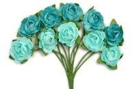 Kaisercraft Let It Snow Aug 19: F648 Kaisercraft Mini Paper Blooms -Sea Breeze