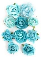 Kaisercraft Let It Snow Aug 19: F631 - Kaisercraft Paper Blooms -  Sea Breeze