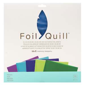 Wrmk Foil Quilling Collection: 661027 : Foil Sheets - WR - Foil Quill - 12 x 12 - Peacock - 15 Sheets