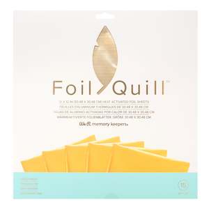Wrmk Foil Quilling Collection: 661024 : Foil Sheets - WR - Foil Quill - 12 x 12 - Gold Finch - 15 Sheets