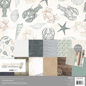 Kaisercraft Uncharted Waters Nov 19: Kaisercraft : PK613 - Uncharted Waters Paper Pack with Bonus Sticker Sheet