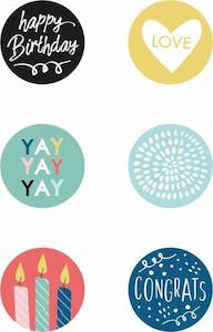 Kaisercraft Oh Happy Day Dec 19: Kaisercraft : CR222 - Oh Happy Day! Curios 6pk