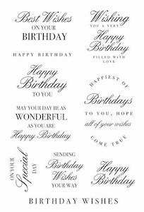 Kaisercraft Oh Happy Day Dec 19: CS362 : Birthday Wishes Clear Stamp