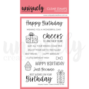 Uniquely Creative Stamps: UC1901 : Cheers & Wishes Photopolymer Stamp (A Christmas Dream)