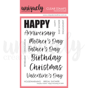 Uniquely Creative Stamps: UC1899 : Happy Everything Photopolymer Stamp (A Christmas Dream)