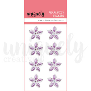 Uniquely Creative Embellishments: UCE1971 : Pearl Posy StickersPurple(Sweet Magnolia (Jul23))