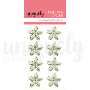 Uniquely Creative Embellishments: UCE1969 : Pearl Posy StickersGreen(Sweet Magnolia (Jul23))