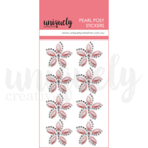 Uniquely Creative Embellishments: UCE1968 : Pearl Posy StickersPink(Sweet Magnolia (Jul23))