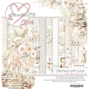 Studio 73 Paper Collections: Stitched with Love Miniatures Paper Pack - Studio73