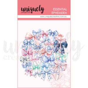 Uniquely Creative Embellishments: UCE2108 : Bows Ephemera (Indigo Bloom)