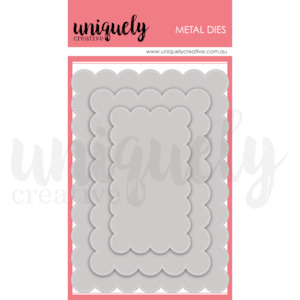 Uniquely Creative Dies: UCD2207 : Oversized Scalloped Nesting Rectangle Die (Heart & Soul)
