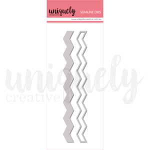 Uniquely Creative Dies: UCD2202 : Slimline Chevron Strip Die (Field Notes)