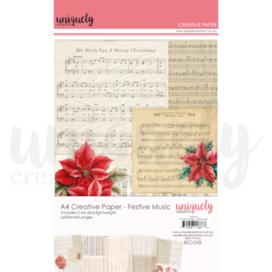 UCE2129 : A4 Creative Paper - Festive Music (Home for Christmas)