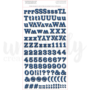 UCE2125 : Navy Dimensional Alpha Stickers (Field Notes)