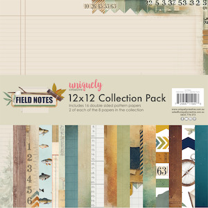 Uniquely Creative Papers: UCP2963 : 12 x 12 Collection Pack (16 sheets) (Field Notes)
