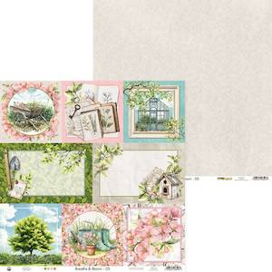 P13 Scrapbook Papers: 4x4 & 6x4 Journal Cards : Breathe & Bloom (P13)
