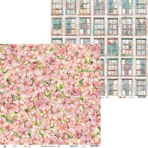 P13 Scrapbook Papers: Pink Blooms : Breathe & Bloom (P13)