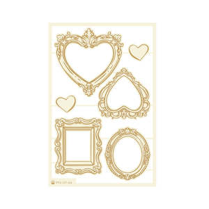 P13 Scrapbook Papers: P13-LST-49 : Light chipboard embellishments 06, 4x6", 6pcs (Love Stories)