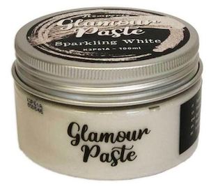 Stamperia Glamour Paste - Sparkling White (100ml)