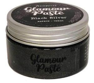 Mixed Media: Stamperia Glamour Paste - Black Silver (100ml)