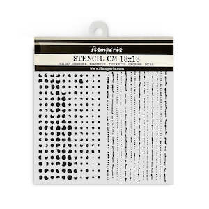 Stamperia: Stamperia 7"x7" Mixed Media stencil - Double Texture