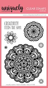 Uniquely Creative Stamps Dies Sale Wholesale Only: UC1720 : Doily - Acrylic Stamp - 4x6