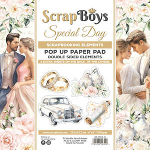 Scrap Boys Pop Up Paper Pads New: SPDA-PU : Special Day - 6 x 6 POP Up Paper Pad
