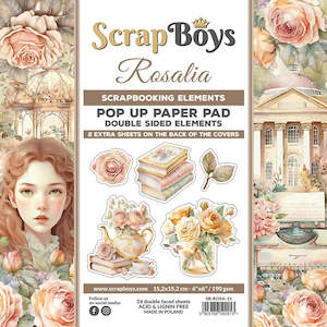 Scrap Boys Pop Up Paper Pads New: ROSA-PU : Rosalia - 6 x 6 POP Up Paper Pad