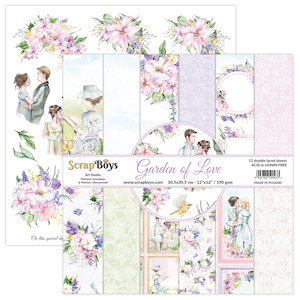 Scrapboys Garden Of Love: GALO-08 : 12x12 Paper Pack (Garden of Love)