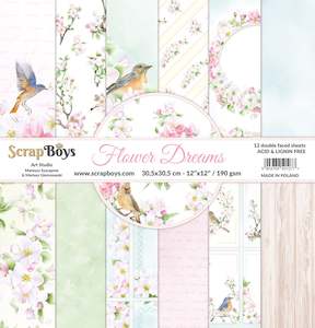 Scrapboys Flower Dreams: FLDR-08 : 12x12 Paper Pack (Flower Dreams)