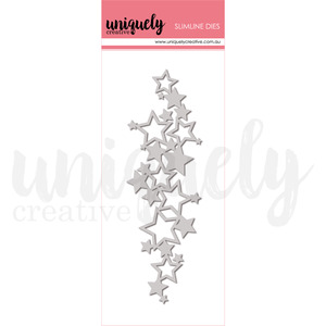 Uniquely Creative Dies: UCD2216 : Slimline Starry Stack Die (Written in the Stars)