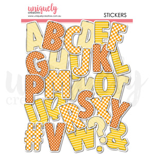 Uniquely Creative 1: UCE2163 : Chipboard Alpha Stickers (Written in the Stars)