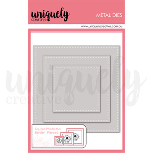 Uniquely Creative Dies: UCD2223 : Square Photo Mat Border Die - Pierced (Whispers of Wisdom)