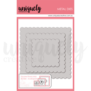 UCD2221 : Square Photo Mat Border Die - Scalloped (Whispers of Wisdom)