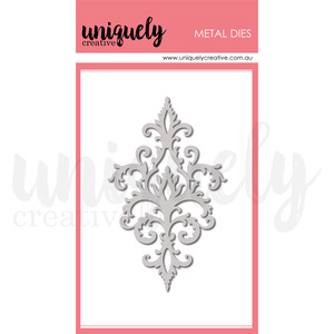 Uniquely Creative Dies: UCD2227 - Romantic Damask Die (Ultraviolet Delight)