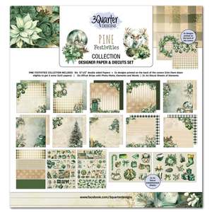 3quarter Designs: Pine Festivities 12" x 12" Collection