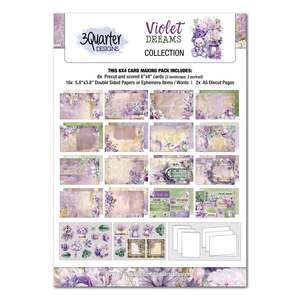 3quarter Designs: Violet Dreams 6" x 4" Card Pack