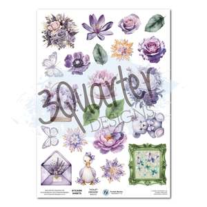 3quarter Designs: Violet Dreams Sticker Sheet