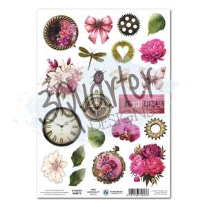 3quarter Designs: Mrs Aeronaut A4 Sticker Sheet