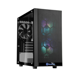 SilverStone PS15B-PRO mATX MiniTower Case Black Tempered Glass