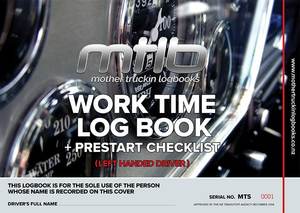 MTLB MTS Work Time Logbook +Prestart Checklist (Left-Handed)