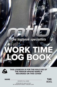 Products: MTLB TAS Work Time Logbook (A5)