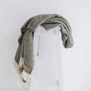 New Zealand Made Throws Blankets: Moss Wool Twill Throw | NZ