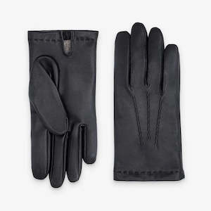 Men's Leather Gloves – Cashmere Lined | Black