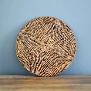 Rattan Placemat Round | Brown