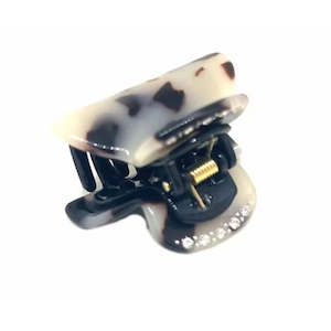 Acetate Small Hair Claw with Crystals | Light Turtle