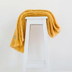 New Zealand Made Throws Blankets: Mohair Throw | Ochre