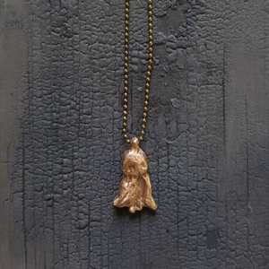 Bronze Flower Charm Necklace