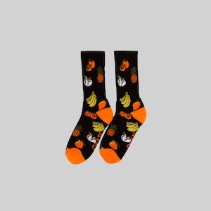 Socks: Black Fruit Salad Sock